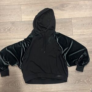 Chic Black and Dark Green Hoodie